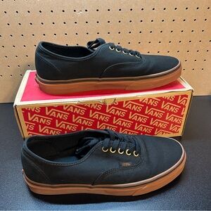 Vans Authentic Black/Rubber Shoes Mens 10.5